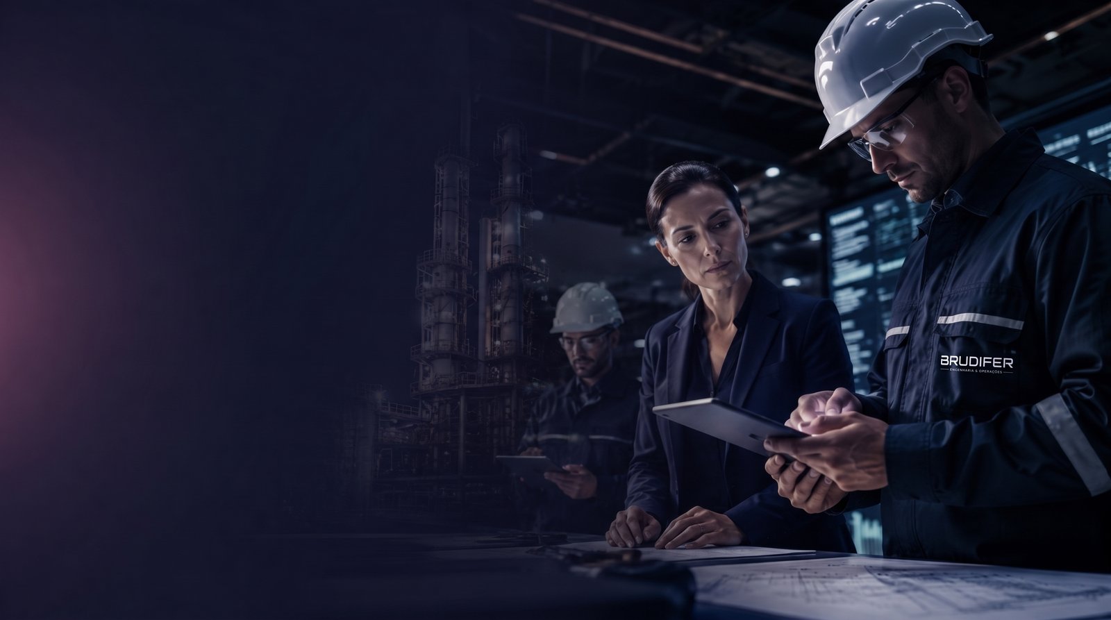 Equipe Brudifer analisando dados de operação industrial